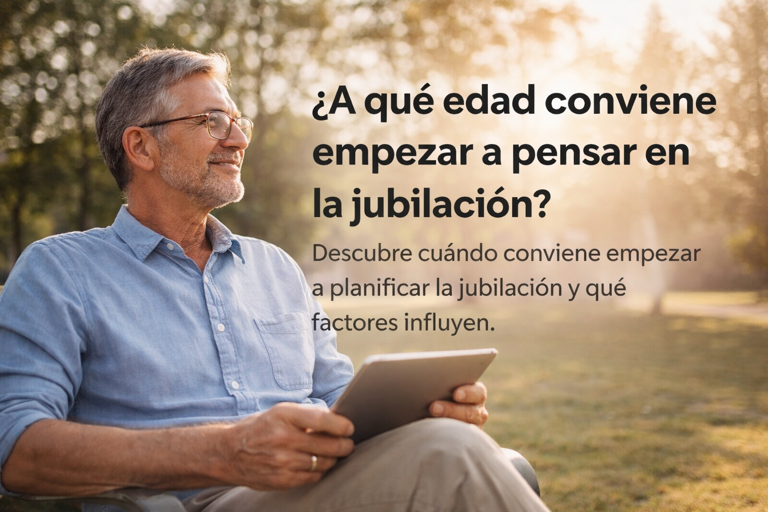 ¿A qué edad conviene empezar a pensar en la jubilación?